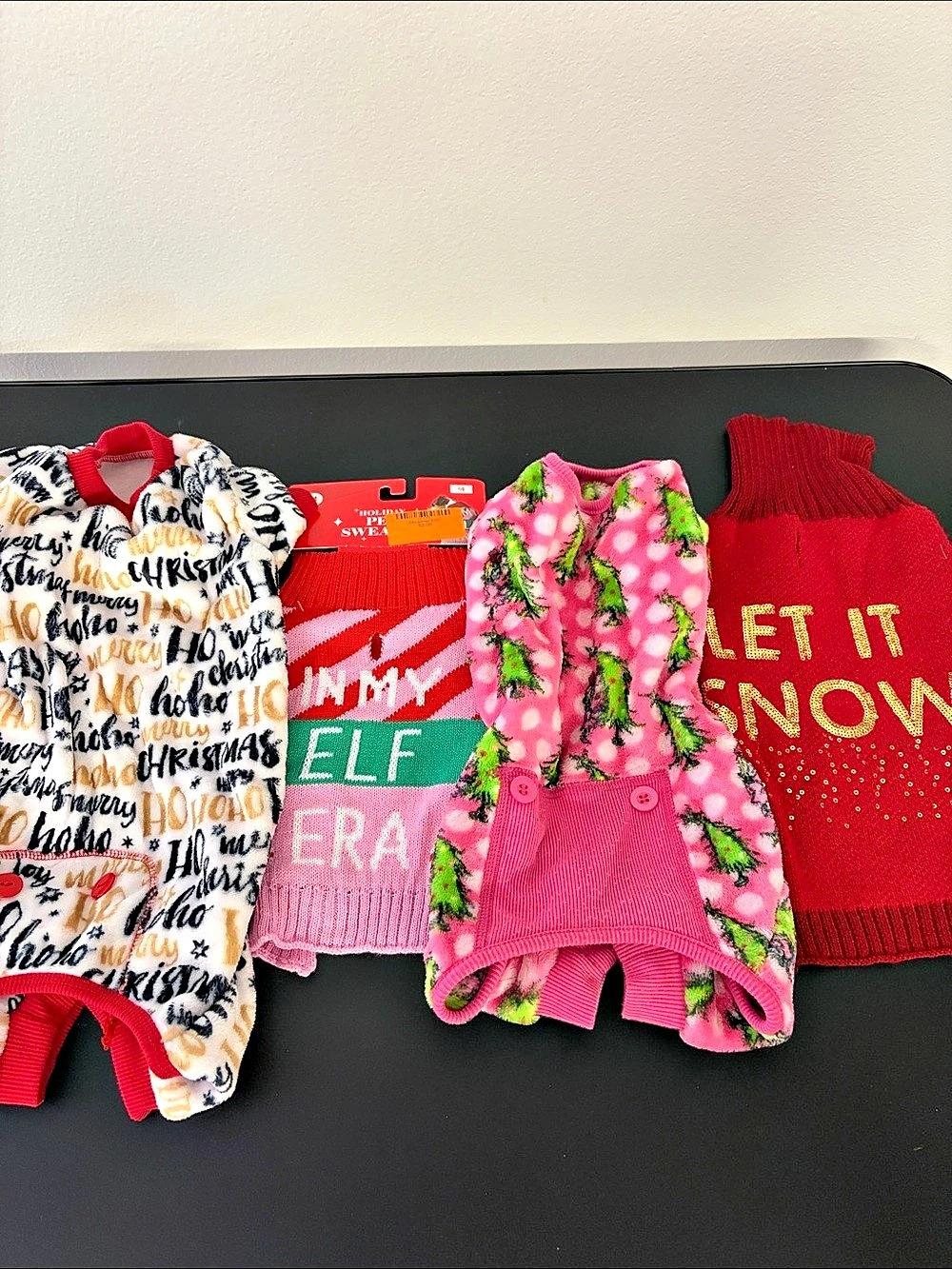 Holiday Dog Clothes bundle of 4 Size M